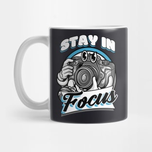 Stay in Focus funny Cartoon Camera Mug